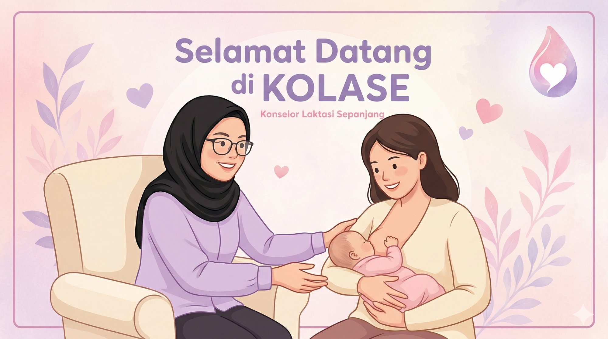 Konselor KOLASE mendampingi ibu menyusui
